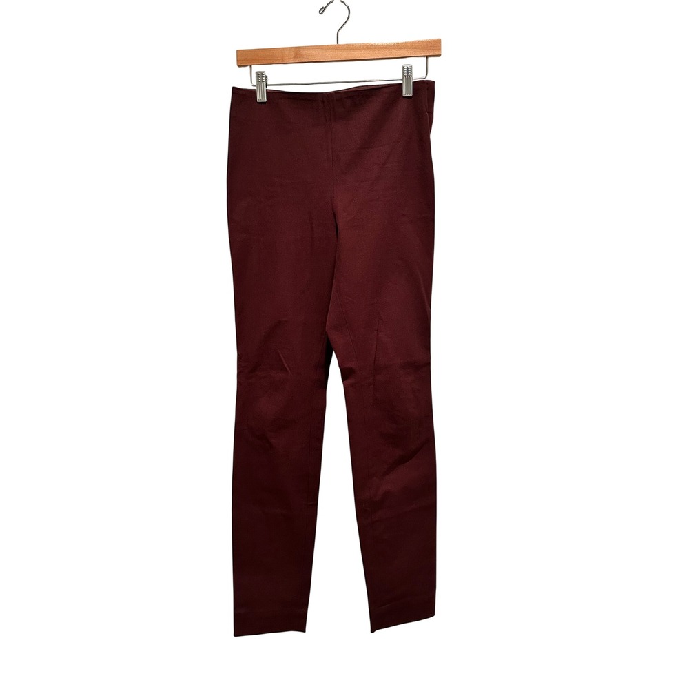 COS Womens Burgundy Slim Fit Side Zip Trousers Pants Size 6 Workwear Minimalist
